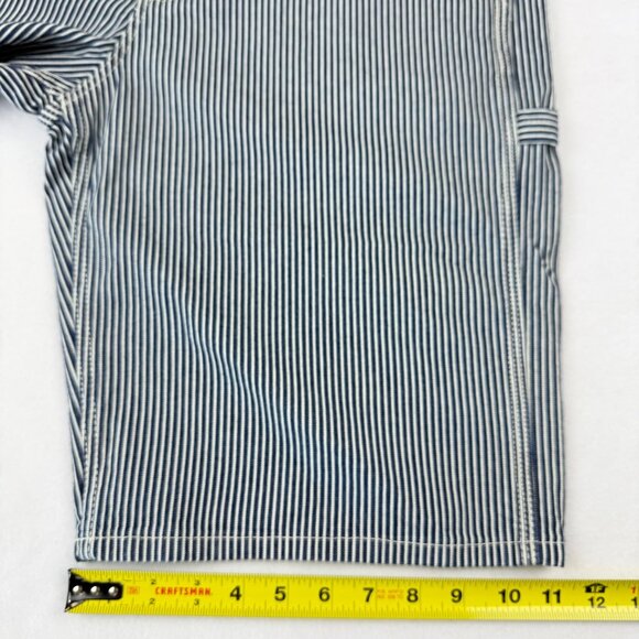 Lee Workwear Men's Striped Blue White Carpenter Shorts Size 32 Heavy Duty NWT - Picture 11 of 12